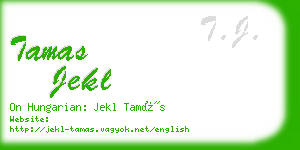 tamas jekl business card